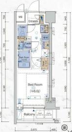 エステムプラザ横濱関内 9階 間取り図