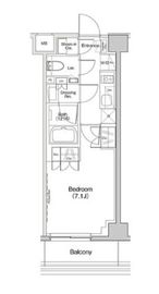 ザ・パークハビオ下北沢 404 間取り図