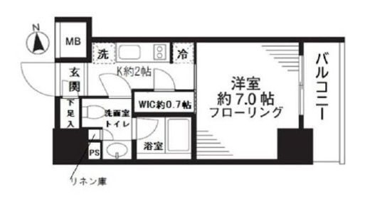 パークリュクス秋葉原monoイースト 2階 間取り図