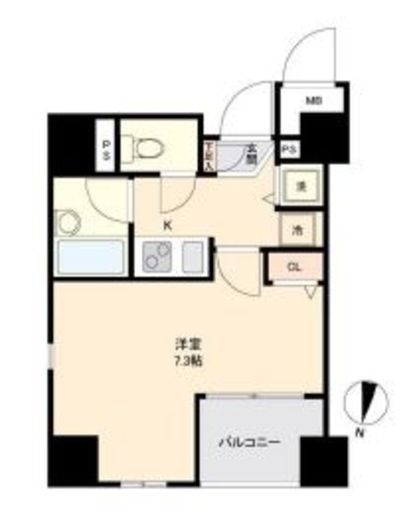 パレステュディオ三番町Ⅱ 6階 間取り図