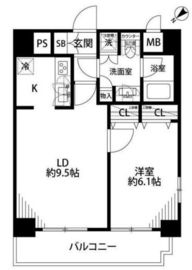 プレール・ドゥーク文京茗荷谷 7階 間取り図