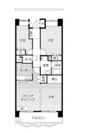 ビレッジハウス潮見タワー 1-605 間取り図