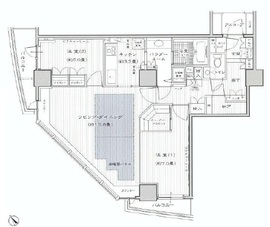 セントラルレジデンス新宿シティタワー 17階 間取り図