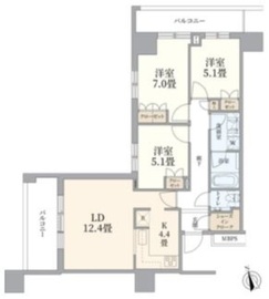 ザ・パークハウス新宿タワー 9階 間取り図