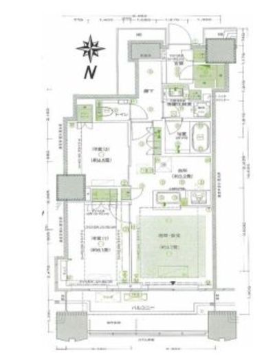 富久クロスコンフォートタワー(Tomihisa Cross)  37階 間取り図
