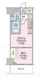 ONE ROOF RESIDENCE SHIN OKACHIMACHI (ワンルーフレジデンス新御徒町) 403 間取り図