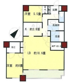 ザ・東京タワーズ ミッドタワー 56階 間取り図