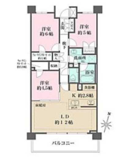 ザ・パークハウス経堂レジデンス 2階 間取り図
