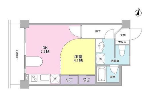 ボヌール都立大学壱番館 202 間取り図