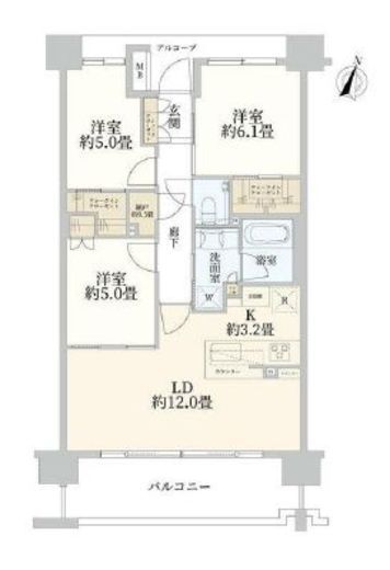 ザ・パークハウス杉並和田 6階 間取り図