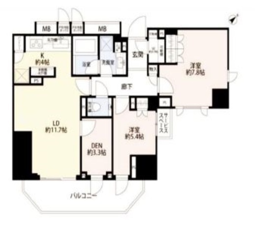 ザ・パークハウス麹町レジデンス 6階 間取り図