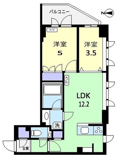 イーストコート中野 7階 間取り図