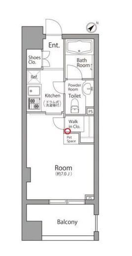 レジディア池袋ウエスト 603 間取り図