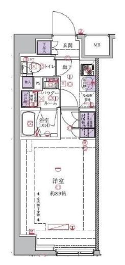ガリシア中野富士見町 2階 間取り図