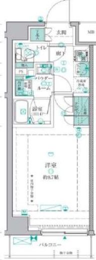 ガリシア中野富士見町 6階 間取り図