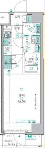 ガリシア中野富士見町 3階 間取り図