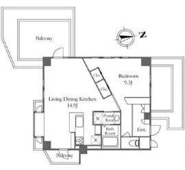 マイキャッスル千駄ヶ谷 4階 間取り図