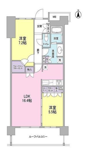 アンビエンテ経堂 407 間取り図