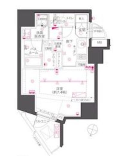 ZOOM渋谷笹塚Second 6階 間取り図