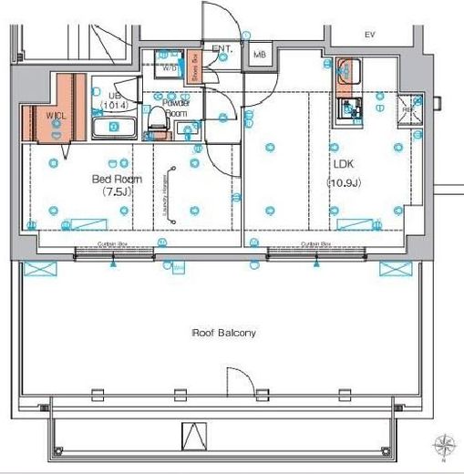 エストゥルース浅草 (EsTRUTH ASAKUSA) 1001 間取り図