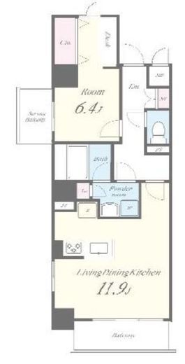 GARDEN COURT A 高島平 (ガーデンコートA高島平) 201 間取り図