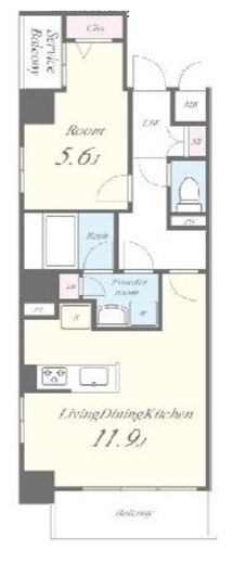 GARDEN COURT A 高島平 (ガーデンコートA高島平) 701 間取り図