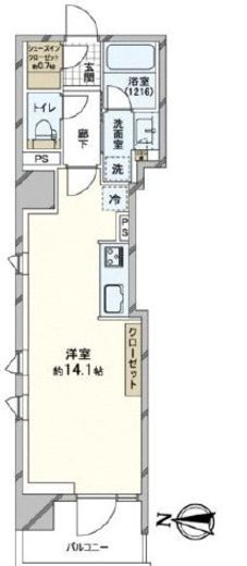 ローレルアイ浅草レジデンス 5階 間取り図