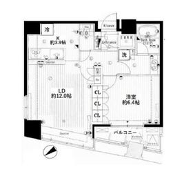 東京アインスリバーサイドタワー 17階 間取り図