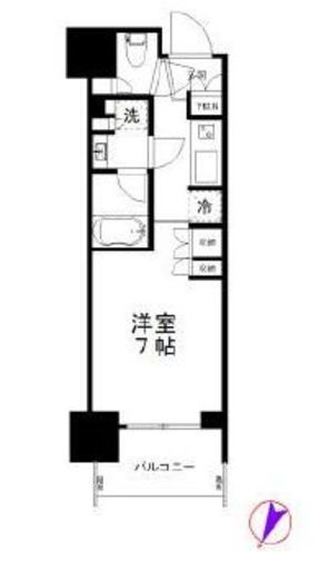パークタワー勝どきミッド/サウス 18階 間取り図