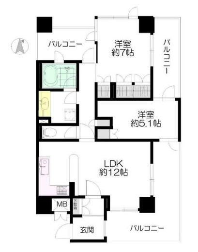 グランコピエ浅草雷門 3階 間取り図