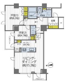 フォルム市谷加賀町 2階 間取り図