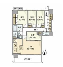 THE KOSUGI TOWER 18階 間取り図