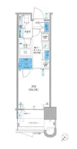 パークタワー勝どきミッド/サウス 16階 間取り図