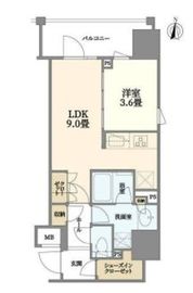サンウッド錦糸町フラッツ 9階 間取り図