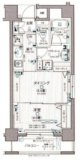 日神デュオステージ浅草橋 2階 間取り図
