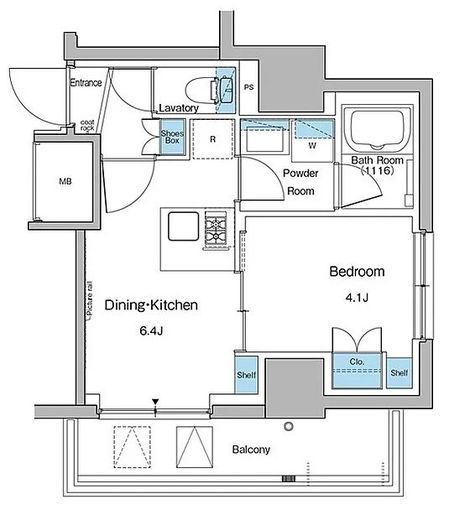 ルフォンプログレ大森山王 1503 間取り図