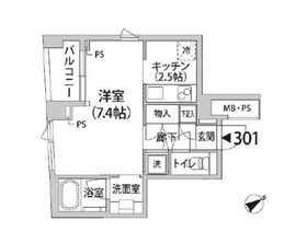 コニファー二子玉川 301 間取り図