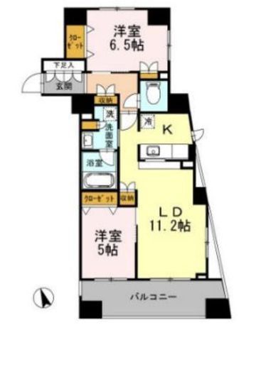 カスタリア荒川 1405 間取り図