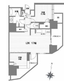 プレミスト白金 17階 間取り図