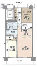 イニシア文京根津 6階 間取り図