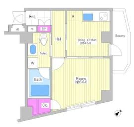 モアグランデ浜松町 6階 間取り図