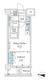 J.GRAN Court 品川西大井WEST 406 間取り図
