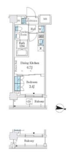 J.GRAN Court 品川西大井WEST 418 間取り図
