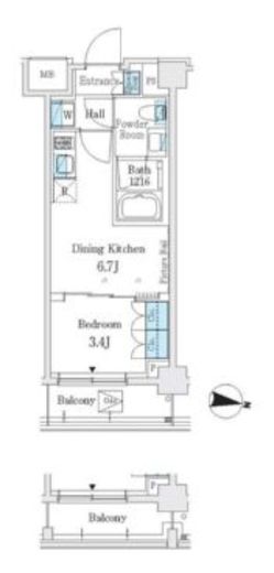 J.GRAN Court 品川西大井WEST 419 間取り図