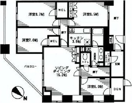 レジディア日本橋馬喰町 1703 間取り図