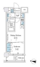 J.GRAN Court 品川西大井WEST 512 間取り図