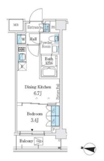J.GRAN Court 品川西大井WEST 106 間取り図