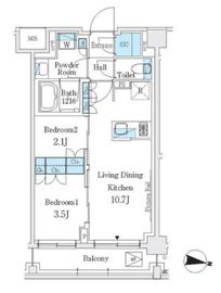 J.GRAN Court 品川西大井WEST 401 間取り図