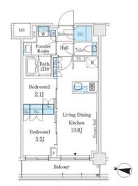 J.GRAN Court 品川西大井WEST 205 間取り図