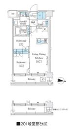 J.GRAN Court 品川西大井WEST 201 間取り図